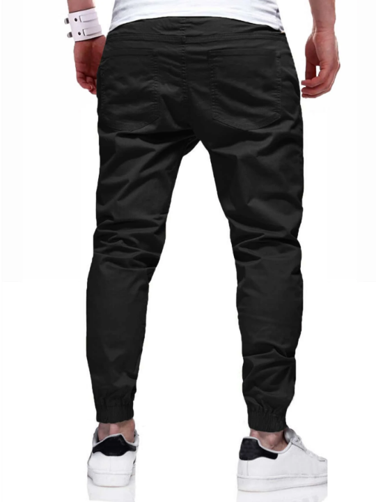 Manfinity Homme Men Drawstring Waist Tapered Pants