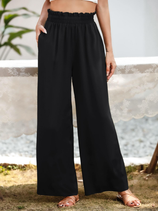 Frenchy Slant Pocket Wide Leg Pants