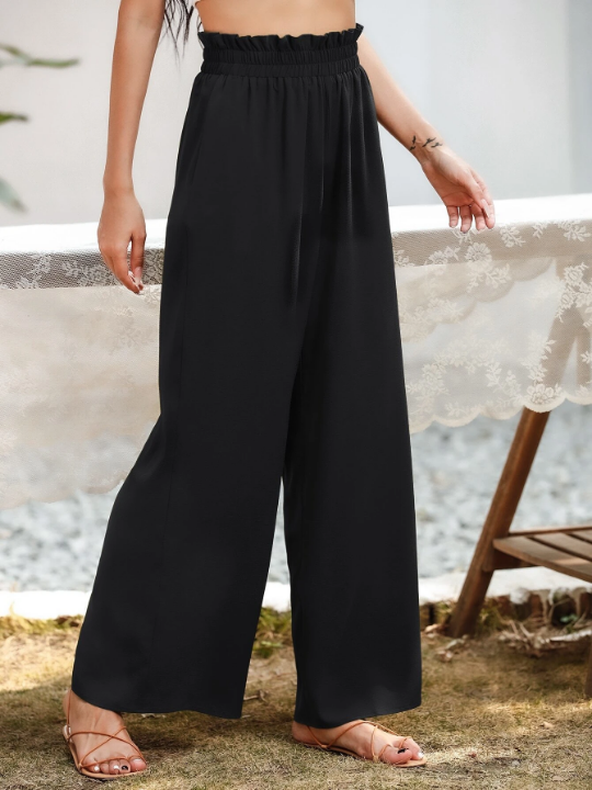 Frenchy Slant Pocket Wide Leg Pants