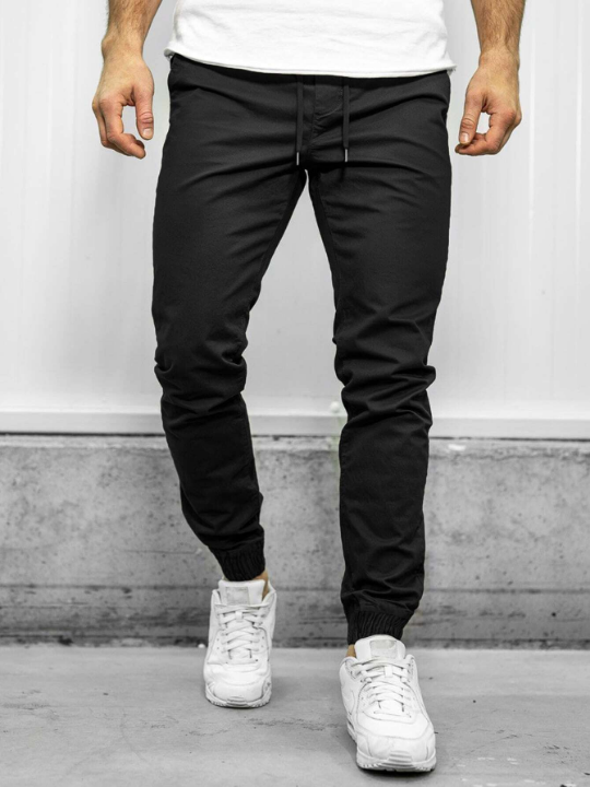 Manfinity Homme Men Solid Tapered Pants