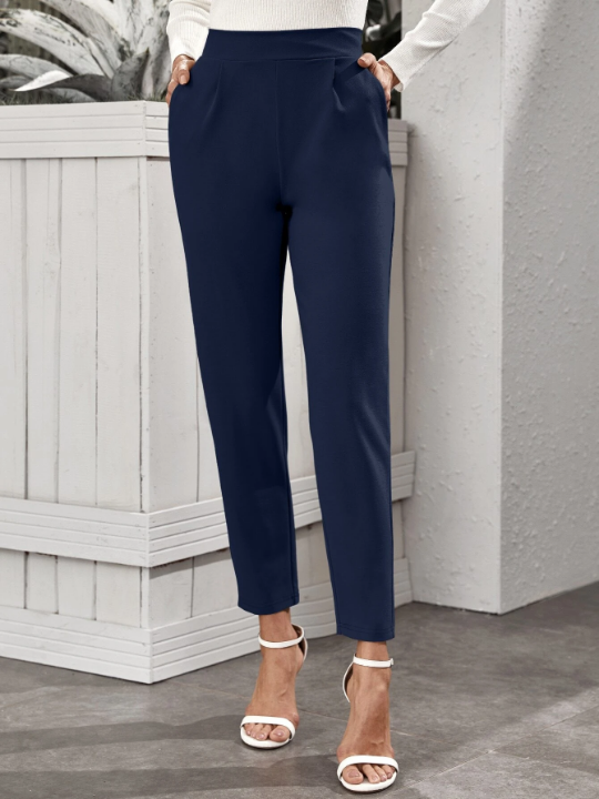 Priv High-Rise Slant Pocket Tapered Pants