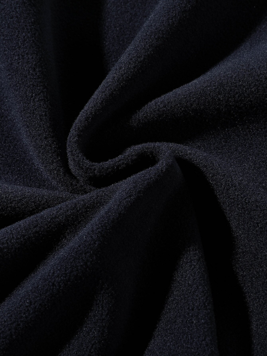 Manfinity Hypemode Men Zipper Front Patched Flannelette Oversize Sweatshirt