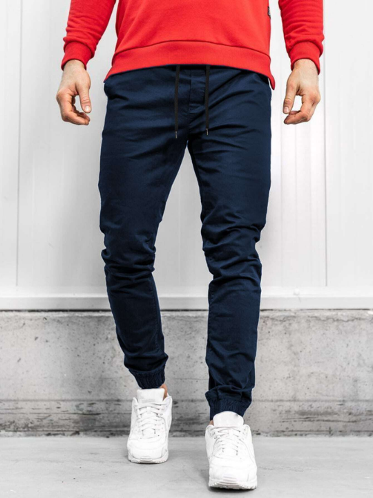 Manfinity Homme Men Loose Solid Tapered Pants