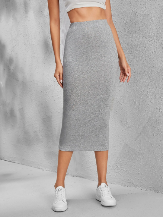 PETITE Solid Pencil Skirt