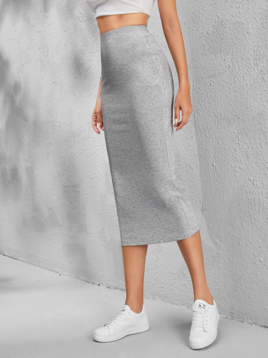 PETITE Solid Pencil Skirt