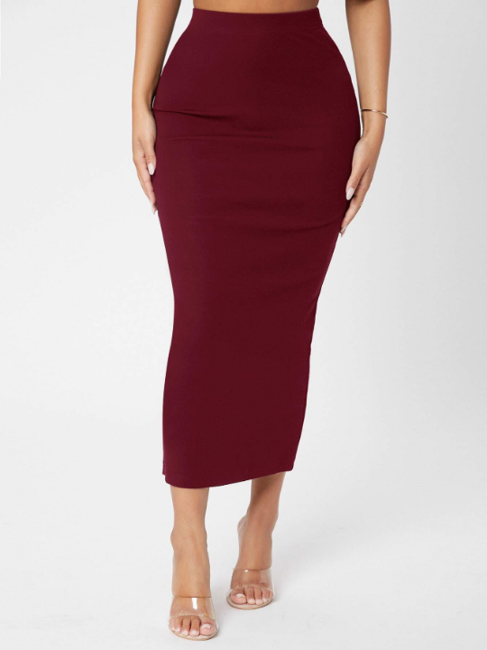 PETITE Solid Pencil Skirt