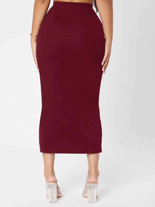 PETITE Solid Pencil Skirt