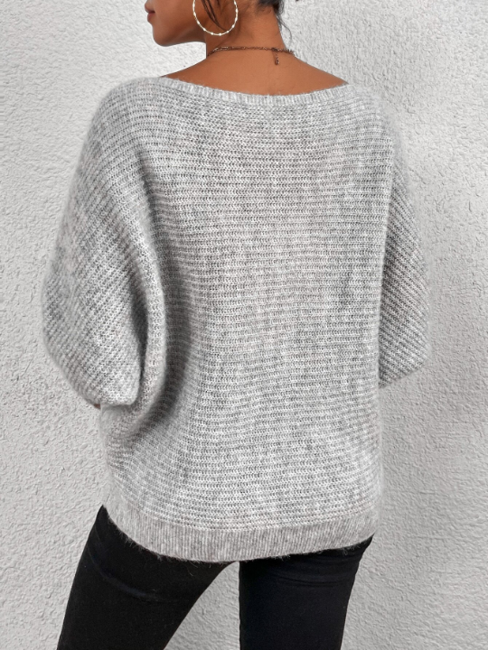 Priv Off Shoulder Batwing Sleeve Sweater