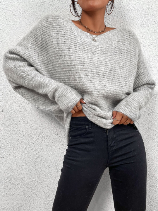 Priv Off Shoulder Batwing Sleeve Sweater