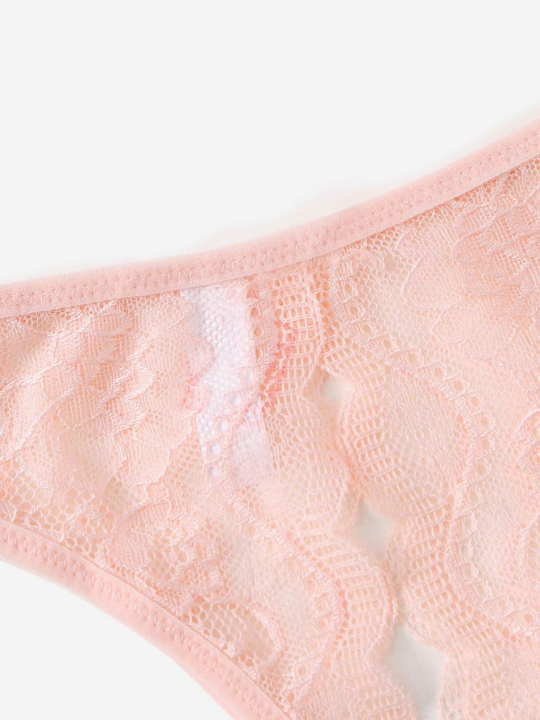 Classic Sexy Floral Lace Crotchless Panty