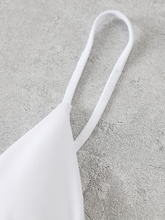 Swim Basics Solid Triangle Bikini Top