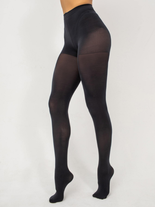 Plain Black Snag Tights For Women