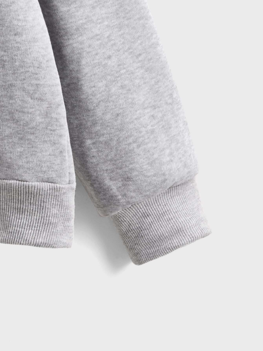 ROMWE Prep Men Solid Zip Up Pocket Drawstring Hoodie