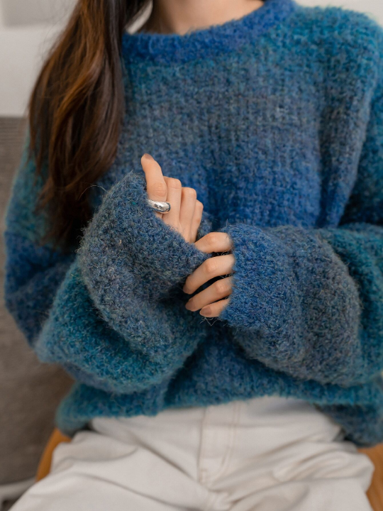 Dazy-Less Ombre Drop Shoulder Sweater