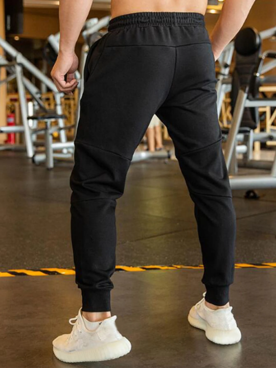 Manfinity Homme Men Drawstring Waist Solid Sweatpants