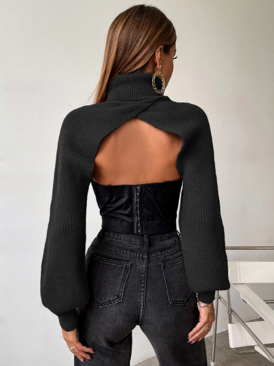 Priv Turtleneck Super Crop Sweater