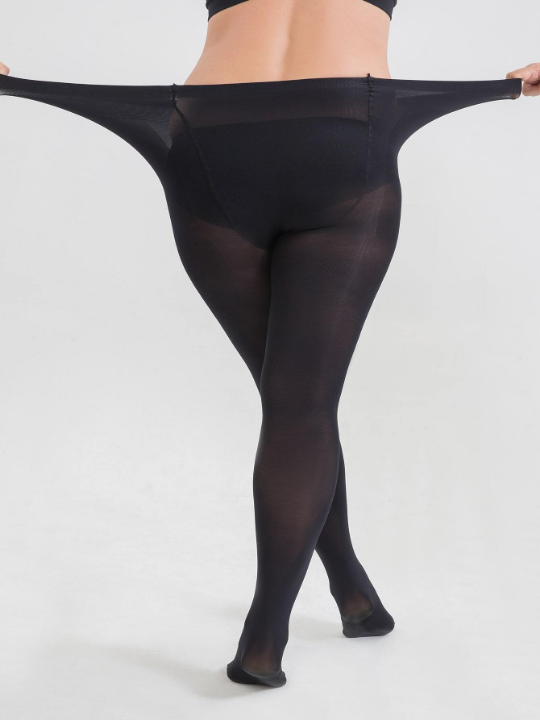 Plus Size Solid Tights