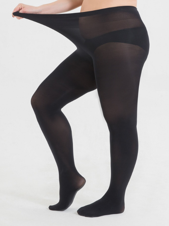 Plus Size Solid Tights