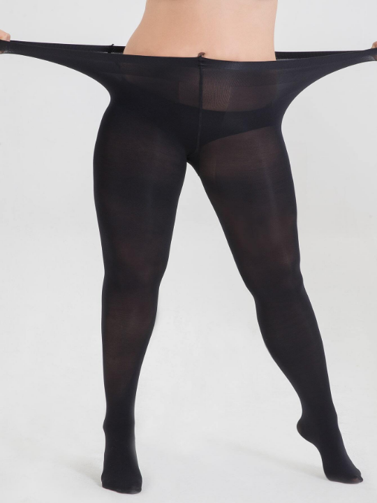 Plus Size Solid Tights