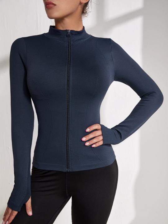 Yoga Basic Zip Up Seamless Sports Jacket cropped jacket