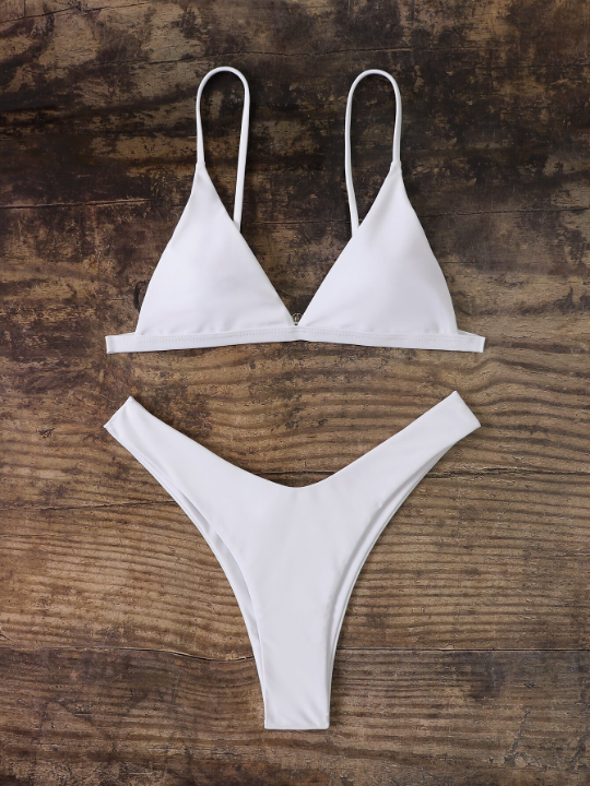 Swim Basics Plain Bikini Swimsuit