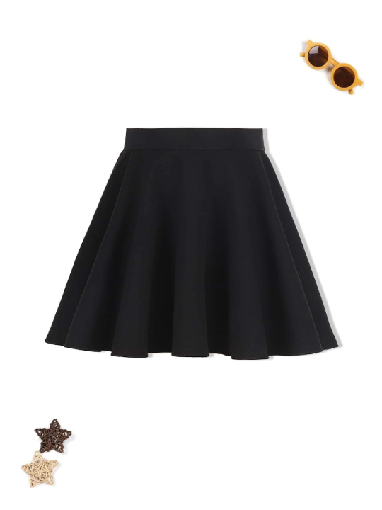 Tween Girl 1pc Solid Flare Skirt