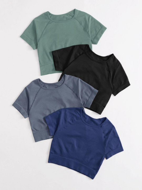 Yoga Basic 4 Pack Softness Raglan Sleeve Sports Tee