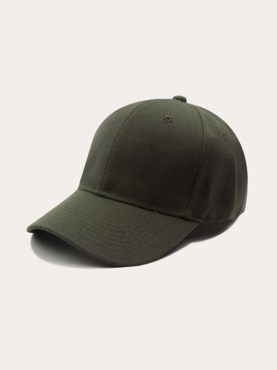 Men's Solid Color Basic Woven Baseball Cap