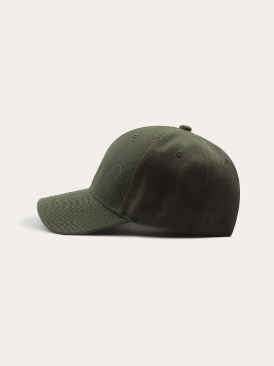 Men's Solid Color Basic Woven Baseball Cap