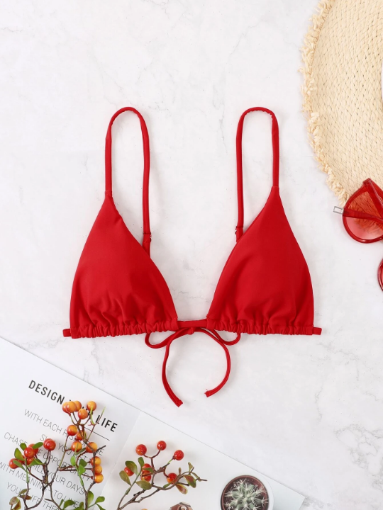 Swim Basics Plain Triangle Bikini Top