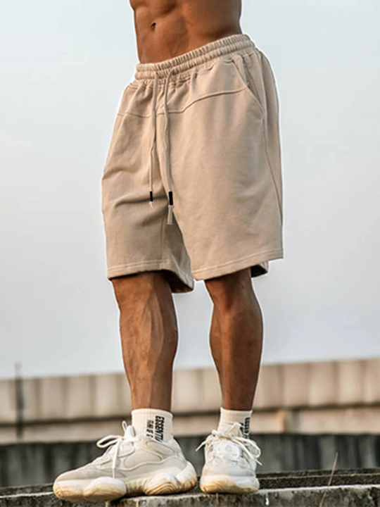 Manfinity Hypemode Loose Men's Drawstring Waist Wide Leg Shorts