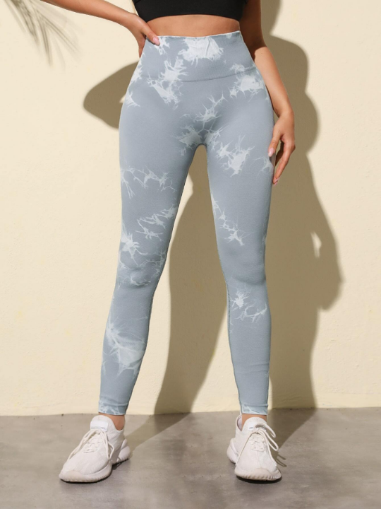 Yoga Trendy Seamless Tie Dye Sports Leggings