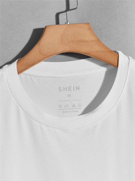 Men Solid Round Neck Tee