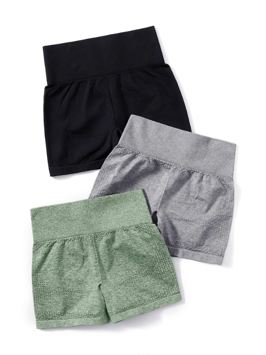 Yoga Basic 3pcs Seamless Sports Shorts