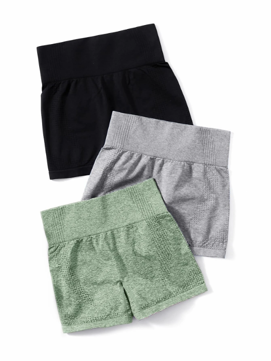 Yoga Basic 3pcs Seamless Sports Shorts