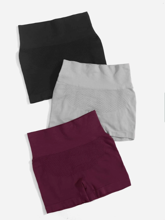 Yoga Basic 3pcs Seamless Scrunch Butt Sports Shorts