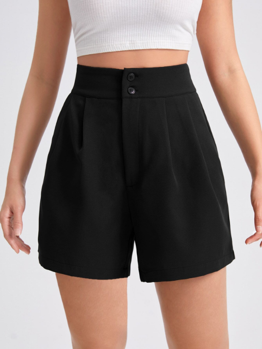 Essnce High Waist Straight Leg Shorts