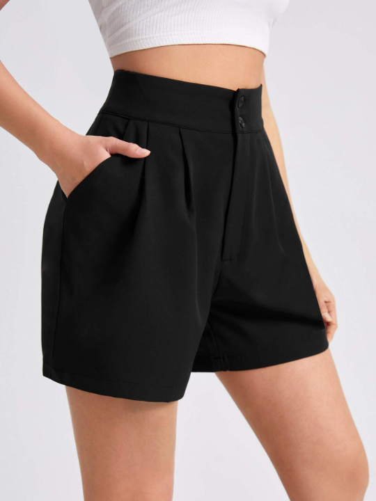 Essnce High Waist Straight Leg Shorts