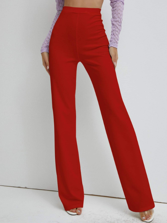 High Waist Straight Leg Pants