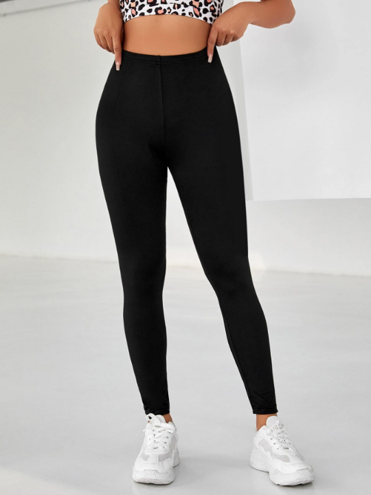 Yoga Basic Solid High Waist Sports Leggings