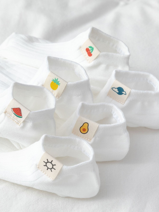 6pairs Fruit Patch Ankle Socks