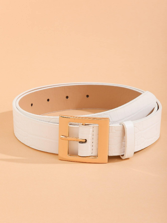 Geometric Buckle Belt With Punch Tool