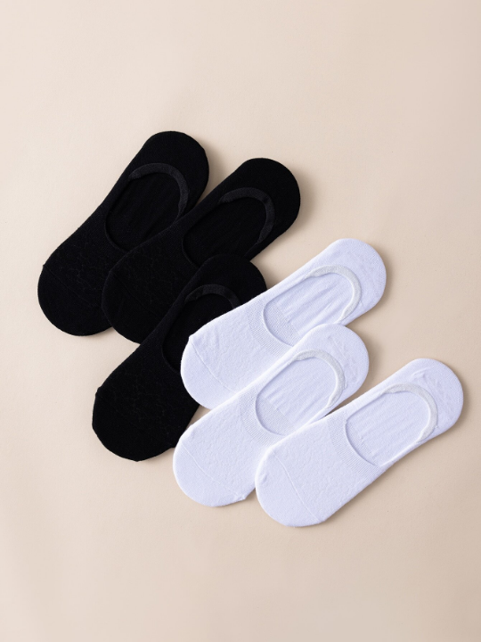 6pairs Solid Invisible Socks