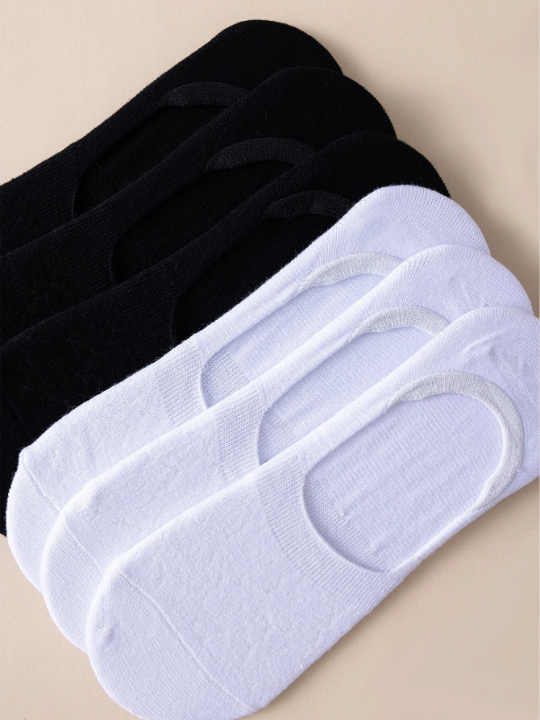 6pairs Solid Invisible Socks