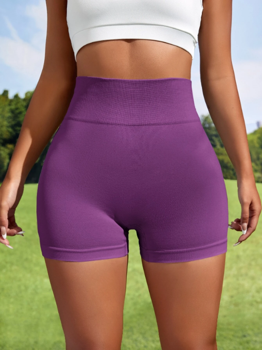 Yoga Basic Seamless High Stretch Scrunch Butt Sports Biker Shorts