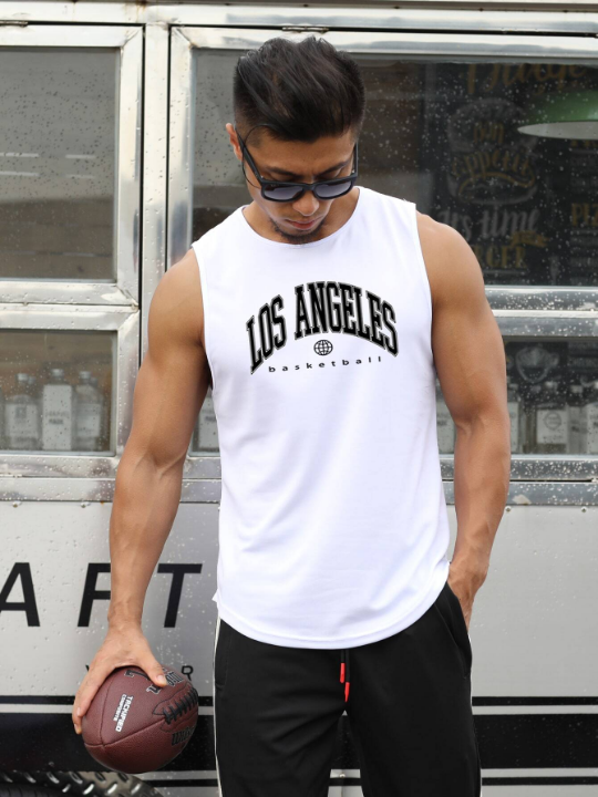 Sport Corelite Men Letter Graphic Sports Tank Top