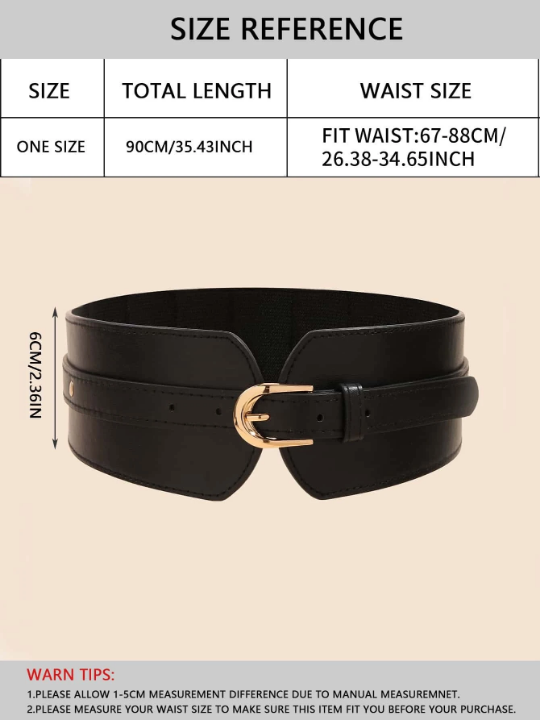 1pc Multicolor Single-buckle Women's Waist Belt For Dress, Daily Wear