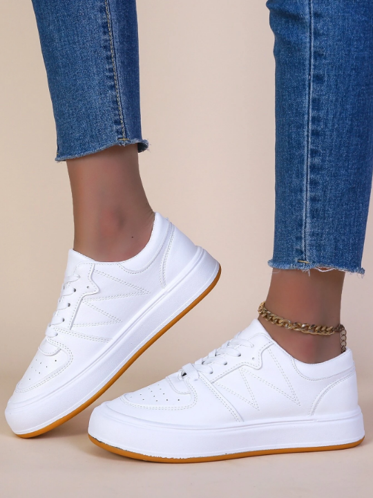 Women's Chunky Platform Color Block Casual Athletic Sneakers