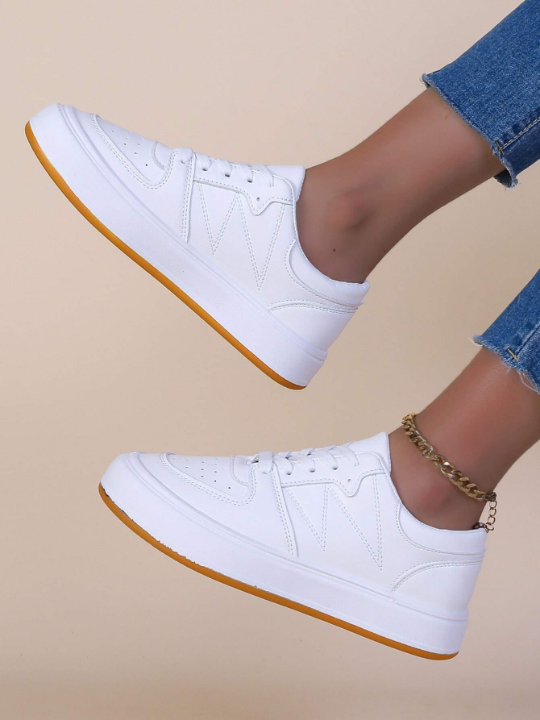 Women's Chunky Platform Color Block Casual Athletic Sneakers