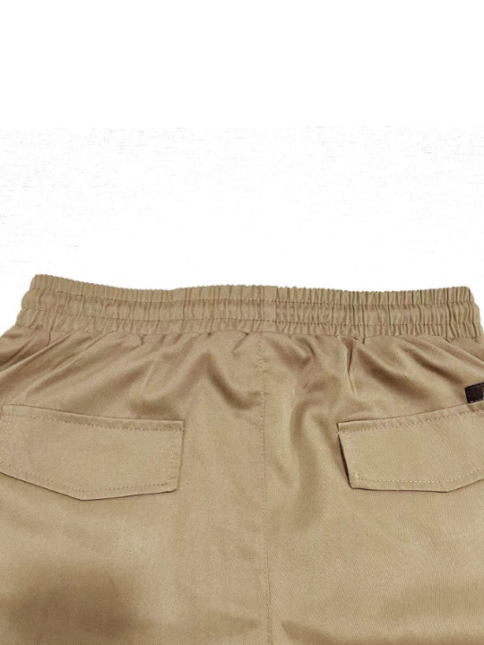 Manfinity Homme Men Flap Pockets Drawstring Cargo Shorts